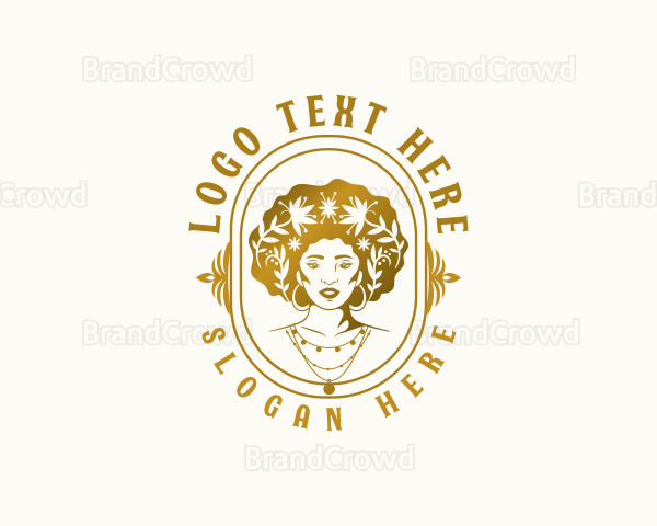 Afro Woman Beauty Logo