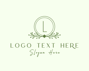 Blogger - Floral Wreath Wedding Planner logo design