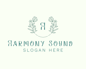 Flower Wreath Wedding Planner Logo