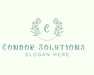 Flower Wreath Wedding Planner logo design