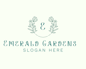 Flower Wreath Wedding Planner logo design