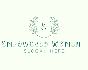 Flower Wreath Wedding Planner logo design