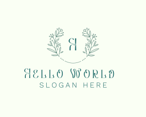 Flower Wreath Wedding Planner logo design