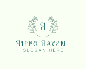 Flower Wreath Wedding Planner logo design