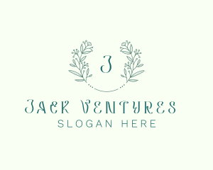 Flower Wreath Wedding Planner logo design