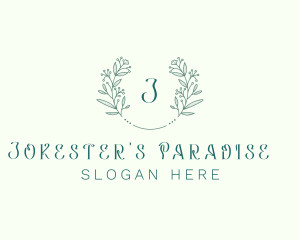 Flower Wreath Wedding Planner logo design