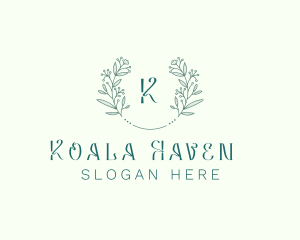 Flower Wreath Wedding Planner logo design