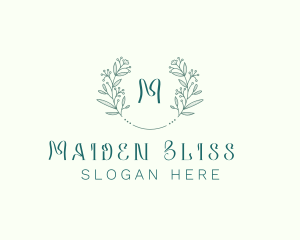 Flower Wreath Wedding Planner logo design