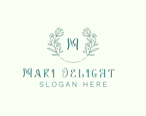 Flower Wreath Wedding Planner logo design