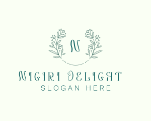 Flower Wreath Wedding Planner logo design