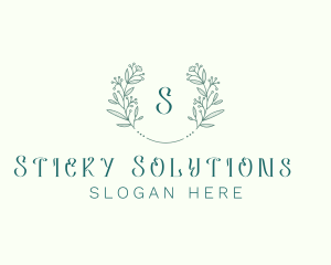 Flower Wreath Wedding Planner logo design