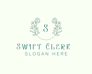 Flower Wreath Wedding Planner logo design