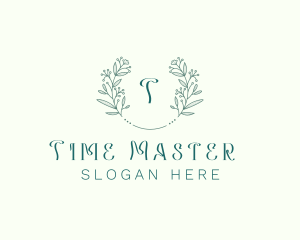 Flower Wreath Wedding Planner logo design