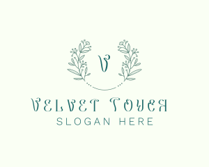 Flower Wreath Wedding Planner logo design