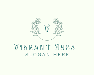 Flower Wreath Wedding Planner logo design