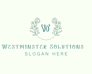 Flower Wreath Wedding Planner logo design