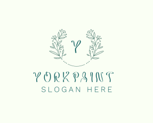 Flower Wreath Wedding Planner logo design