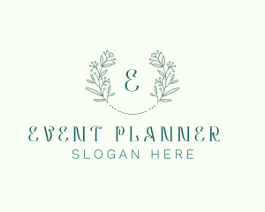 Flower Wreath Wedding Planner logo design