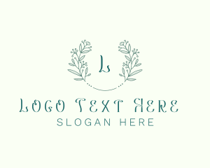 Letter - Flower Wreath Wedding Planner logo design