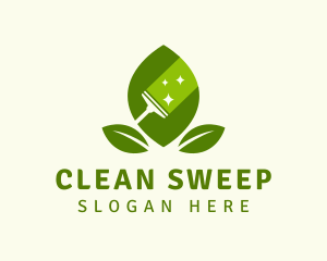 Sweeper - Natural Leaf Sweeper logo design