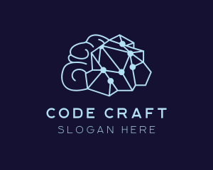 Digital Cyber Brain logo design