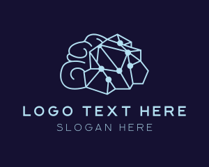 Intelligence - Digital Cyber Brain logo design