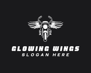 Rider Winged Motorbike logo design