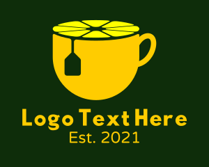 Lemonade Stand - Lemon Tea Cup logo design