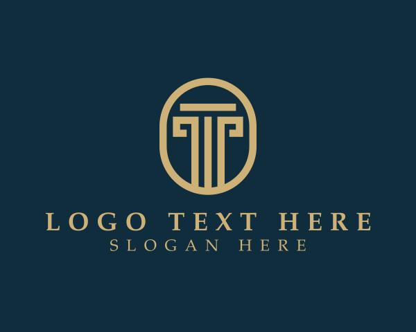 Event - Legal Pillar Column Letter T logo design