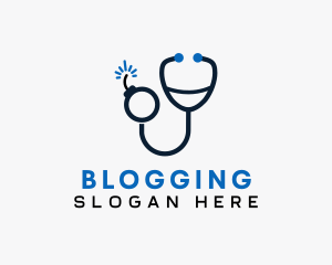 Physician - Stethoscope Clinic Bomb logo design