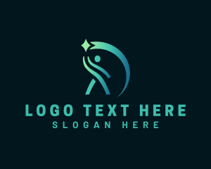 Human - Leadership Human Management logo design