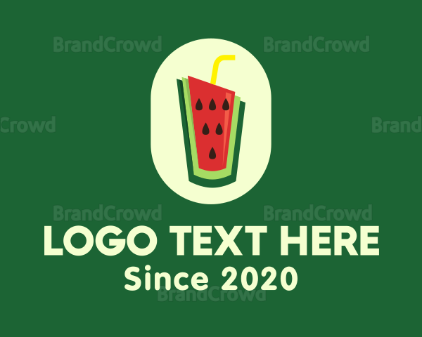 Watermelon Juice Drink Logo