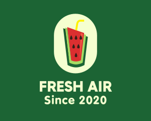 Watermelon Juice Drink logo design