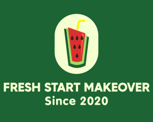 Watermelon Juice Drink logo design