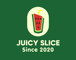 Watermelon Juice Drink logo design