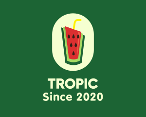 Watermelon Juice Drink logo design