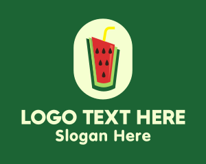 Watermelon Juice Drink Logo