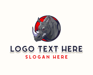 Rhinoceros - Raging Rhino Gaming logo design