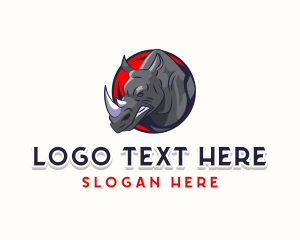 Fierce - Raging Rhino Gaming logo design