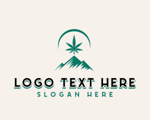 Crescent - Mountain Weed Cannabis logo design