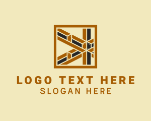 Structure - Steel Beam Construction logo design