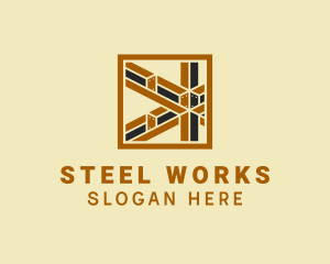 Steel Beam Construction logo design