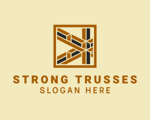 Trusses - Steel Beam Construction logo design