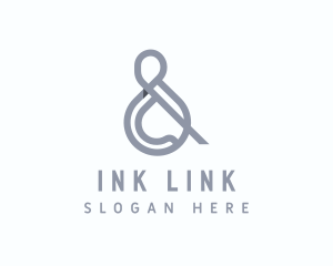 Ligature - Gray Ampersand Typography logo design