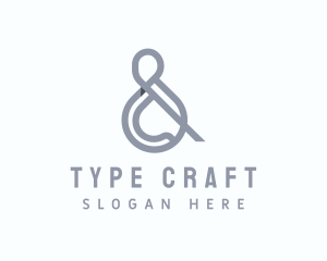 Typography - Gray Ampersand Typography logo design