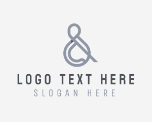 Firm - Gray Ampersand Typography logo design