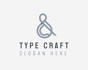 Gray Ampersand Typography logo design