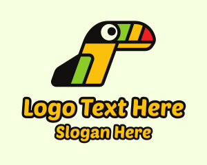 Hip Colorful Toucan Logo