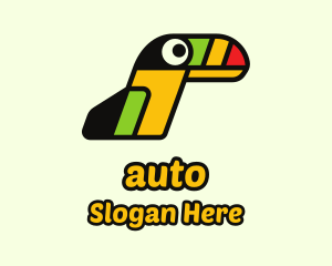 Hip Colorful Toucan Logo