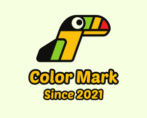 Hip Colorful Toucan logo design